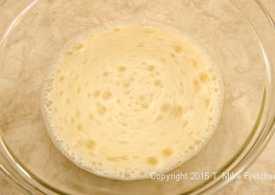 Liquids mixed for Apple Fritters