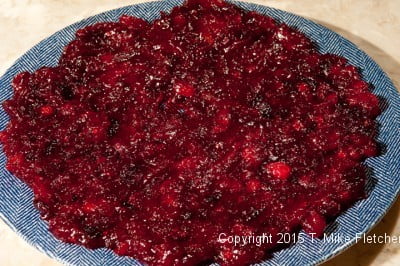 Quick cooking the hot ingredients for Cranberry Fresh Pineapple Relish